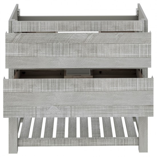 Fresca Formosa 35" Floor Standing Open Bottom Modern Bathroom Cabinet in Ash
