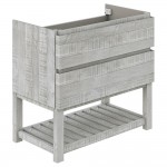 Fresca Formosa 35" Floor Standing Open Bottom Modern Bathroom Cabinet in Ash