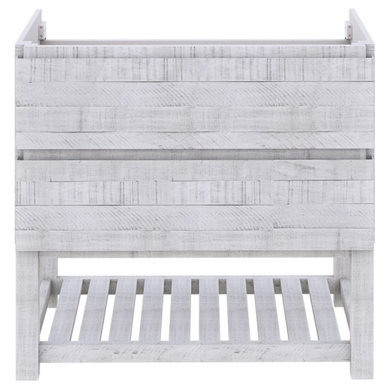 Fresca Formosa 70" Floor Standing Open Bottom Bathroom Cabinet in Rustic White