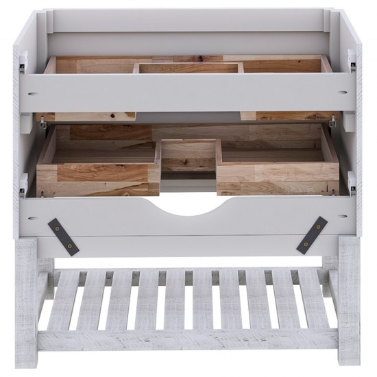 Fresca Formosa 70" Floor Standing Open Bottom Bathroom Cabinet in Rustic White