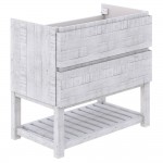 Fresca Formosa 82" Open Bottom Double Sink Bathroom Cabinet in Rustic White