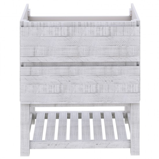 Fresca Formosa 29" Floor Standing Open Bottom Bathroom Cabinet in Rustic White
