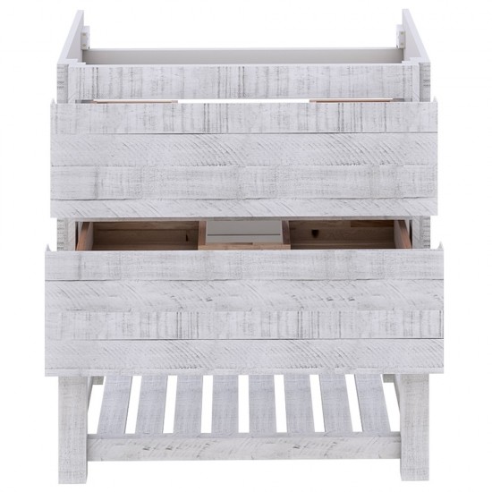 Fresca Formosa 29" Floor Standing Open Bottom Bathroom Cabinet in Rustic White