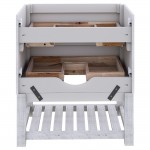 Fresca Formosa 29" Floor Standing Open Bottom Bathroom Cabinet in Rustic White