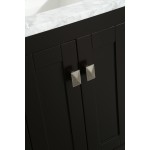 Eviva London 20" x 18" Espresso Transitional Bathroom Vanity w/ White Carrara Top