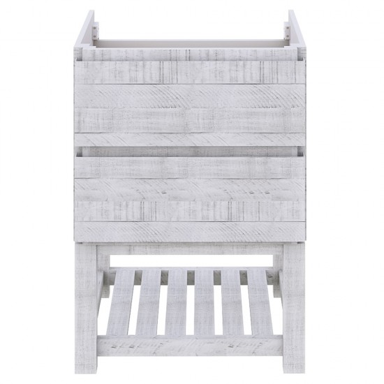 Fresca Formosa 58" Open Bottom Double Sink Bathroom Cabinet in Rustic White