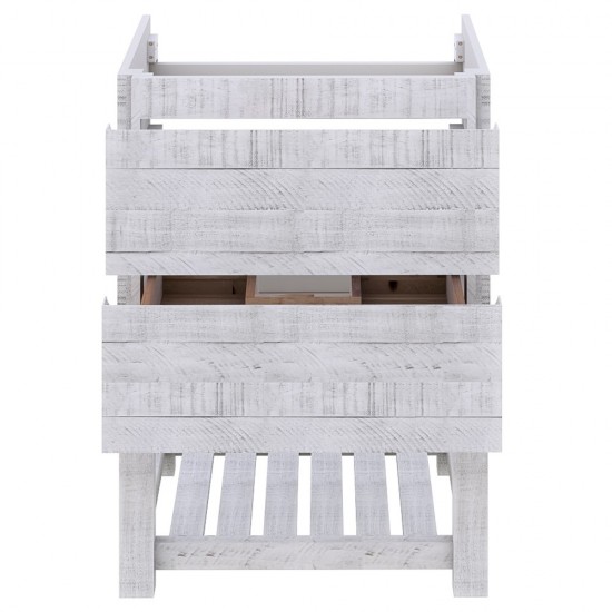 Fresca Formosa 58" Open Bottom Double Sink Bathroom Cabinet in Rustic White