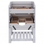 Fresca Formosa 58" Open Bottom Double Sink Bathroom Cabinet in Rustic White