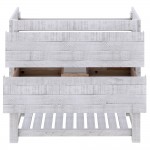 Fresca Formosa 35" Floor Standing Open Bottom Bathroom Cabinet in Rustic White