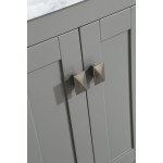 Eviva London 20" x 18" Gray Transitional Bathroom Vanity w/ White Carrara Top