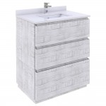 Fresca Formosa 29" Floor Standing Modern Bathroom Cabinet in Rustic White