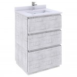 Fresca Formosa 23" Floor Standing Modern Bathroom Cabinet in Rustic White