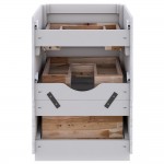 Fresca Formosa 23" Floor Standing Modern Bathroom Cabinet in Rustic White