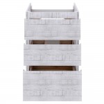 Fresca Formosa 58" Floor Standing Double Sink Bathroom Cabinet in Rustic White