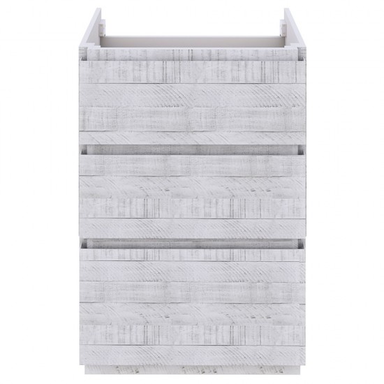 Fresca Formosa 47" Floor Standing Modern Bathroom Cabinet in Rustic White