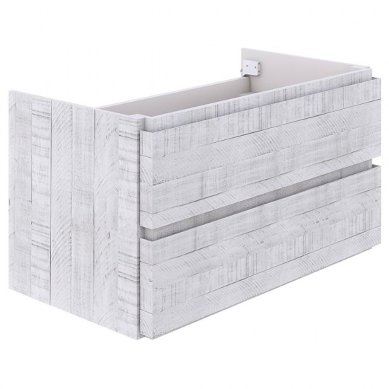 Fresca Formosa 35" Wall Hung Modern Bathroom Cabinet in Rustic White