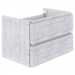 Fresca Formosa 70" Wall Hung Double Sink Modern Bathroom Cabinet in Rustic White