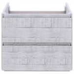 Fresca Formosa 58" Wall Hung Double Sink Modern Bathroom Cabinet in Rustic White