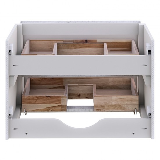Fresca Formosa 53" Wall Hung Modern Bathroom Cabinet in Rustic White
