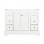 Fresca Windsor 48" Matte White Traditional Bathroom Cabinet