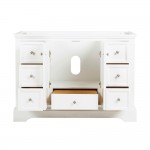 Fresca Windsor 48" Matte White Traditional Bathroom Cabinet