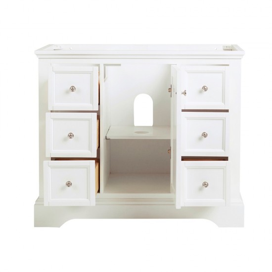 Fresca Windsor 40" Matte White Traditional Bathroom Cabinet