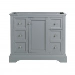 Fresca Windsor 40" Gray Textured Traditional Bathroom Cabinet