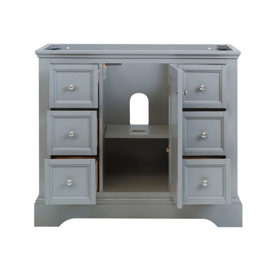 Fresca Windsor 40" Gray Textured Traditional Bathroom Cabinet