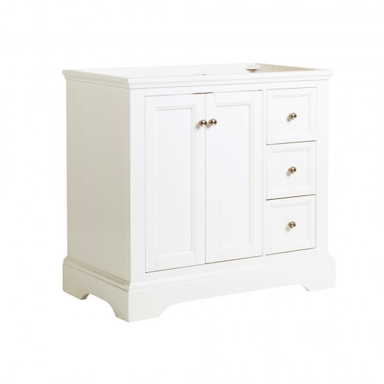 Fresca Windsor 36" Matte White Traditional Bathroom Cabinet