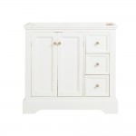 Fresca Windsor 36" Matte White Traditional Bathroom Cabinet