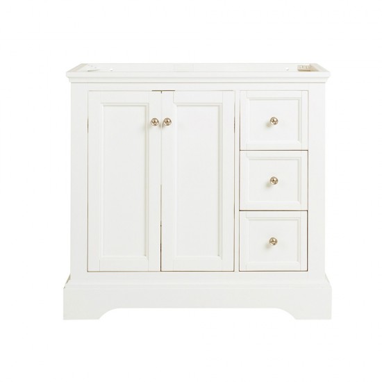 Fresca Windsor 36" Matte White Traditional Bathroom Cabinet