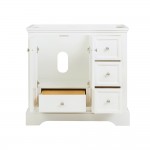 Fresca Windsor 36" Matte White Traditional Bathroom Cabinet