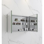 Fresca 40" Wide x 26" Tall Bathroom Medicine Cabinet w/ Mirrors, Beveled Edge