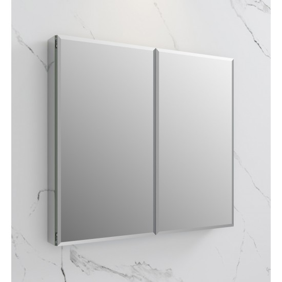 Fresca 40" Wide x 36" Tall Bathroom Medicine Cabinet w/ Mirrors, Beveled Edge