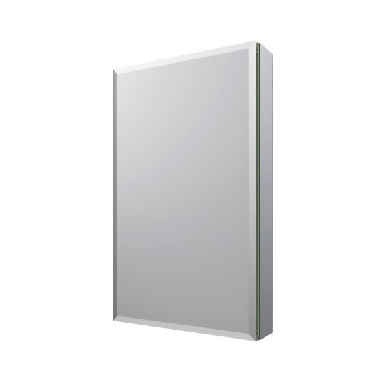 Fresca 15" Wide x 26" Tall Bathroom Medicine Cabinet w/ Mirrors, Beveled Edge