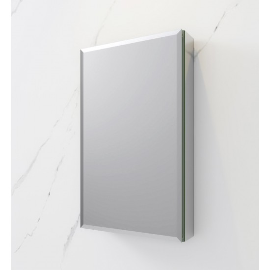 Fresca 15" Wide x 26" Tall Bathroom Medicine Cabinet w/ Mirrors, Beveled Edge