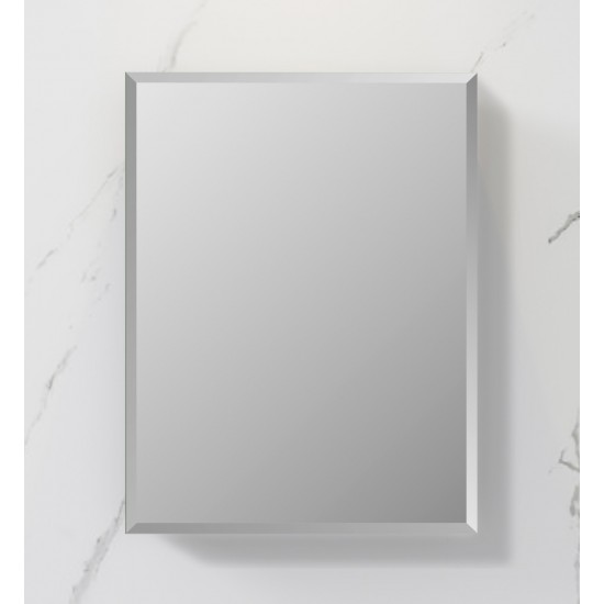 Fresca 20" Wide x 26" Tall Bathroom Medicine Cabinet w/ Mirrors, Beveled Edge