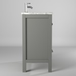 Eviva London 30" x 18" Gray Transitional Bathroom Vanity w/ White Carrara Top