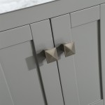 Eviva London 30" x 18" Gray Transitional Bathroom Vanity w/ White Carrara Top