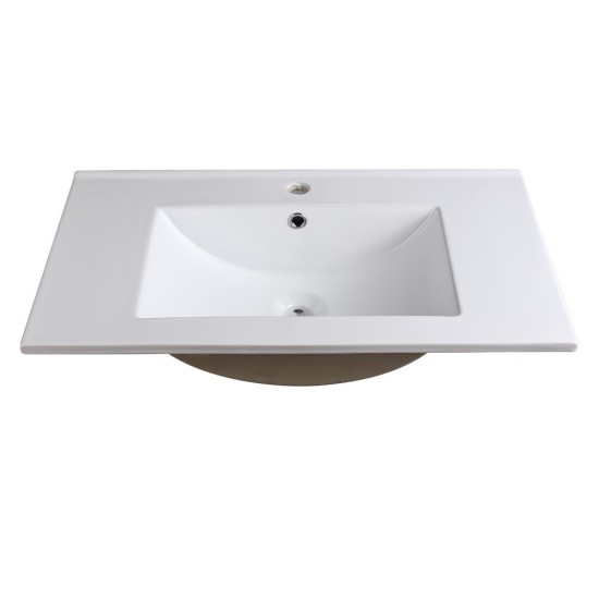 Fresca Torino 30" White Integrated Sink / Countertop