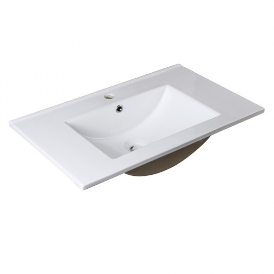 Fresca Torino 30" White Integrated Sink / Countertop