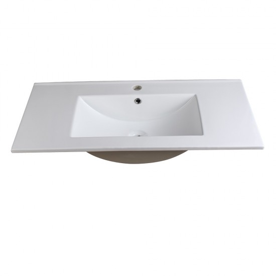 Fresca Torino 36" White Integrated Sink / Countertop