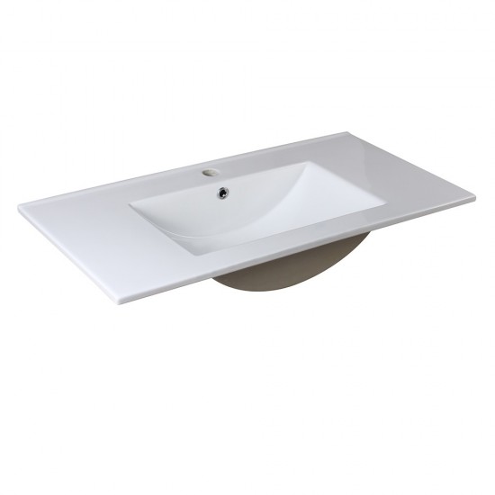 Fresca Allier 36" White Integrated Sink / Countertop