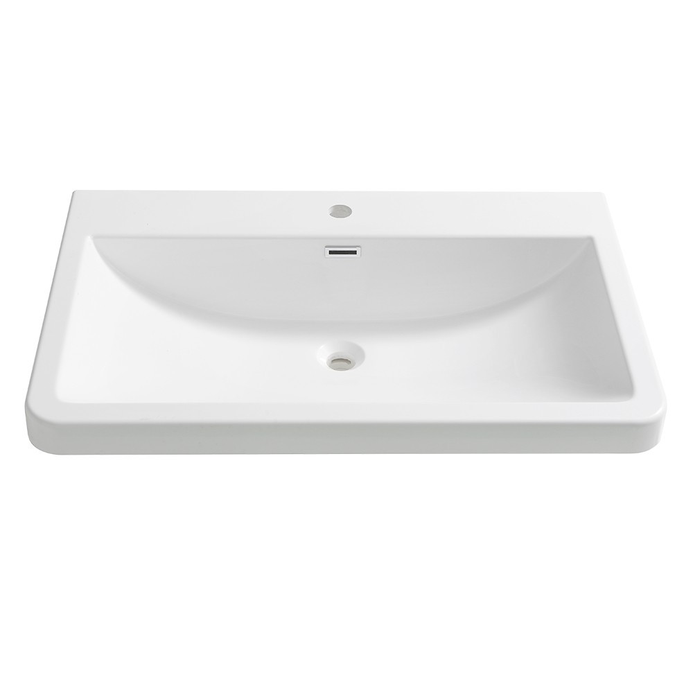 Fresca Milano 32" White Integrated Sink / Countertop Fresca Milano 32" White Integrated Sink / Countertop