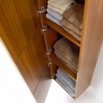 Fresca Teak Bathroom Linen Side Cabinet w/ 3 Large Storage Areas