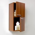 Fresca Teak Bathroom Linen Side Cabinet w/ 2 Storage Areas