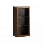 Fresca Allier Wenge Brown Bathroom Linen Side Cabinet w/ 2 Glass Shelves