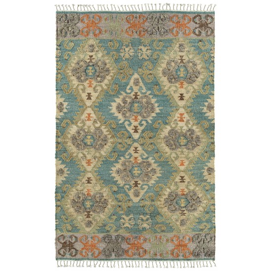 Kaleen Alejandra Collection Light Blue Throw Rug 2' x 3'