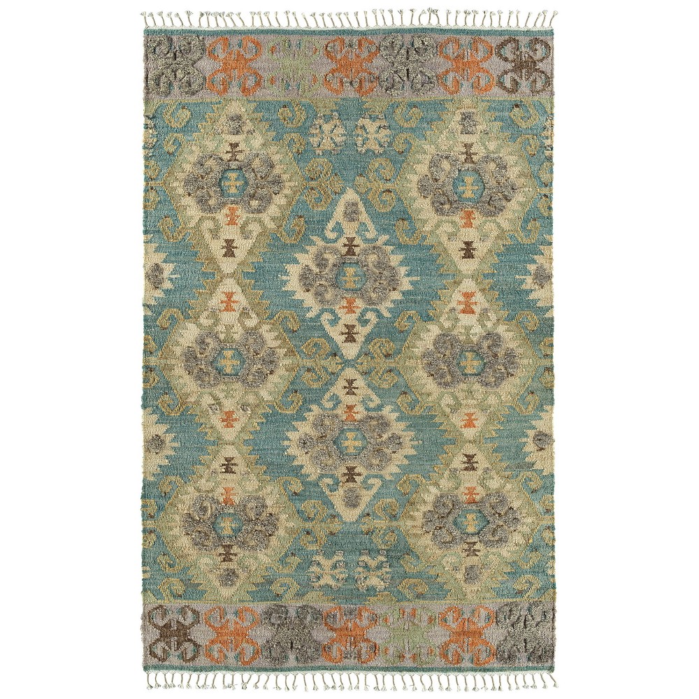 Kaleen Alejandra Collection Light Blue Throw Rug 2' x 3'