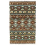 Kaleen Alejandra Collection Dark Brown Throw Rug 2' x 3'